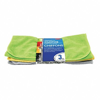 Microfiber Cloth 12 x 16 Assorted PK3 MPN:40061