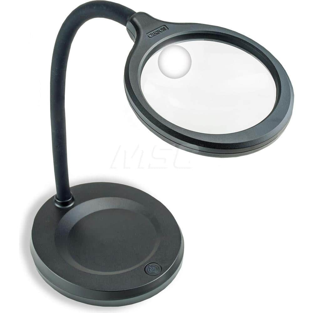 Handheld Magnifiers, Mount Type: Stand, Maximum Magnification: 5x, Number Of Magnification Levels: 2, Lens Shape: Round, Focal Distance: 2.5 in MPN:LM-30