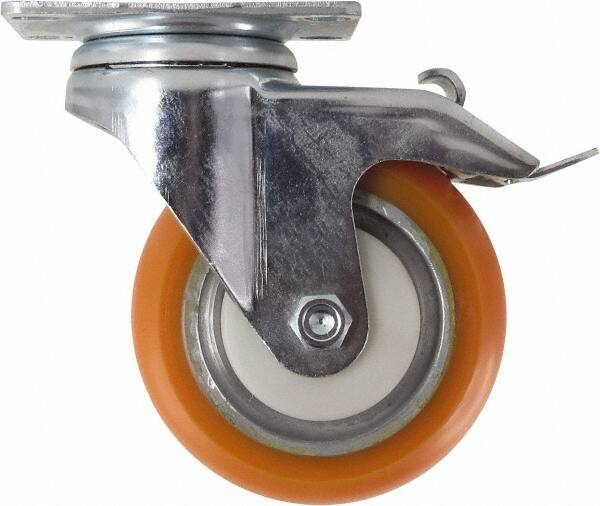 Swivel Top Plate Caster: Polyurethane, 4