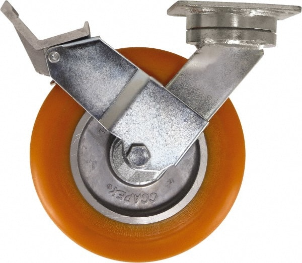 Swivel Top Plate Caster: Polyurethane, 8