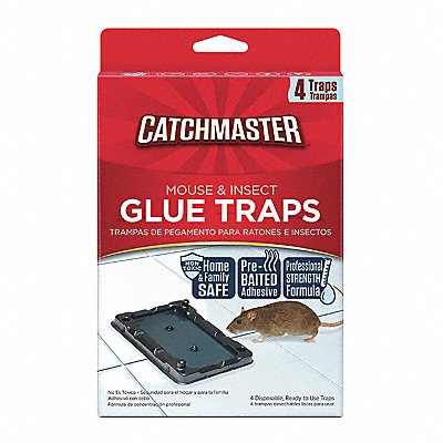 Glue Trap 5-1/4 in L 3-1/2 in W PK4 MPN:104