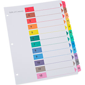 Universal® Deluxe Table of Contents Dividers for Printers 12-Tab 1 - 12 11