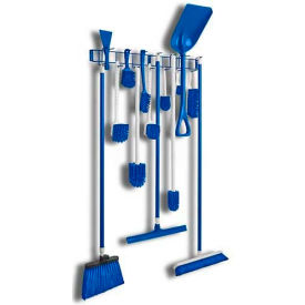 Horizon Manufacturing Utility/Sanitation Hook Rack Blue 36-3/8