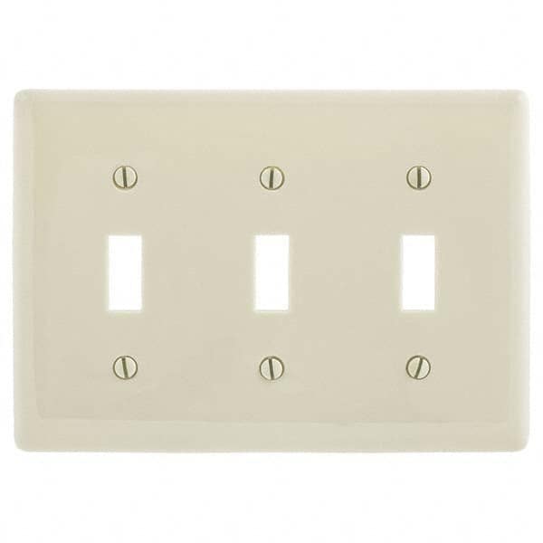 Wall Plates, Wall Plate Type: Switch Plates , Color: Light Almond , Wall Plate Configuration: Toggle Switch , Material: Thermoplastic , Shape: Rectangle  MPN:P3LA