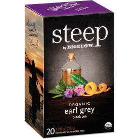 Bigelow® steep Tea Earl Grey 1.28 oz Tea Bag 20/Box RCB17700