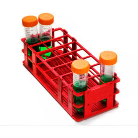 Bel-Art No-Wire™ PP Test Tube Rack 187460004 For 25-30mm Tubes 21 Places Red 1/PK 187460004