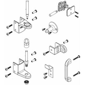 Bradley Toilet Partition Door Hardware Kit Outswing - Zamak Baked Enamel - HDWT-ZD2 HDWT-ZD2