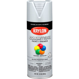 Krylon® Colormaxx™ Paint & Primer 12 oz. Gloss Pewter Gray - Pkg Qty 6 K05531007