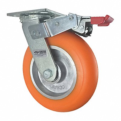 Swivel Plate Caster w/Brake TotalLock 8 MPN:CDP-Z-44