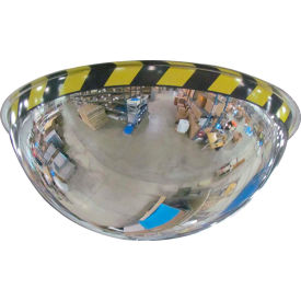 Se-Kure® Full Dome Acrylic Mirror W/Warning Border Indoor 18