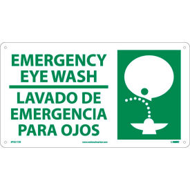 Bilingual Plastic Sign - Emergency Eye Wash SPSA173R