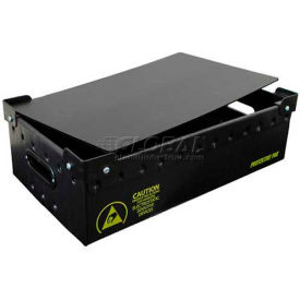 Protektive Pak 39184 Plastek Conductive Stackable Storage Container Lid 23-1/2