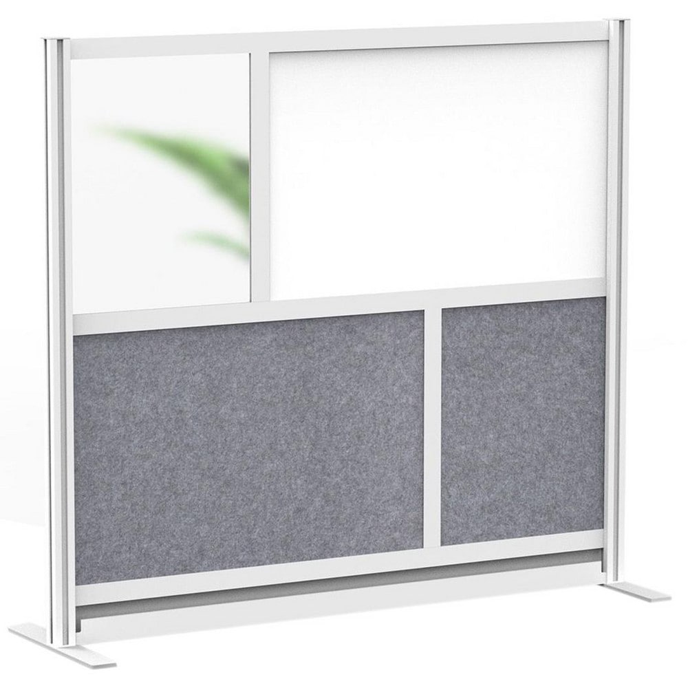 Office Cubicle Partitions, Office Cubicle Partition Type: Modular Wall Room Divider , Color: Black, Gray , Material: Aluminum , Mount Type: Freestanding  MPN:MW-5348-FWCG