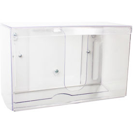 TrippNT Single Dual Paper Towel Dispenser w/ Lid Wide Clear 51353