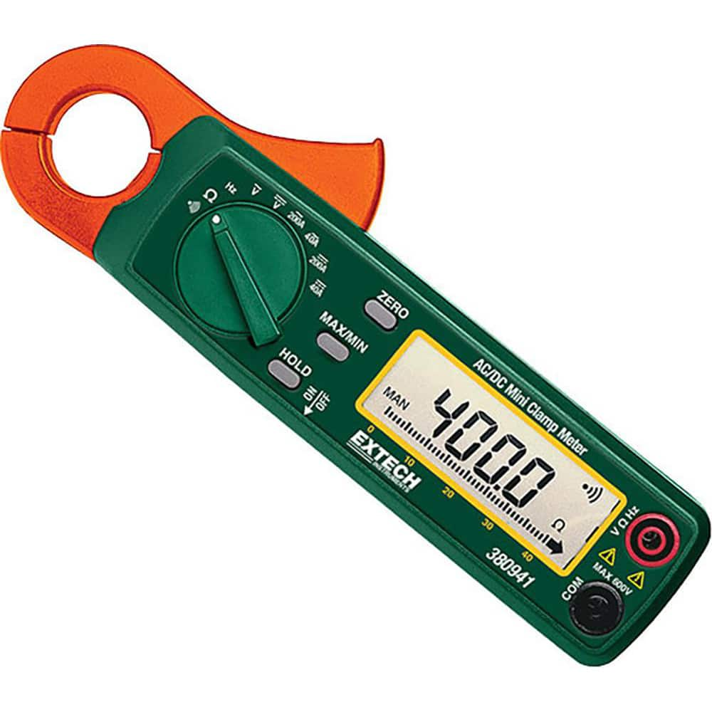 Clamp Meters, Clamp Meter Type: Manual Ranging , Measures: Resistance, Voltage, Frequency, Currrent , Jaw Style: Clamp On  MPN:380941-NIST