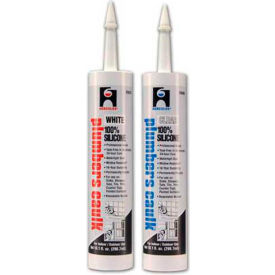 Hercules 25686 Plumbers Caulk - Silicone - Clear - Cartridge 11 oz. - Pkg Qty 12 25686