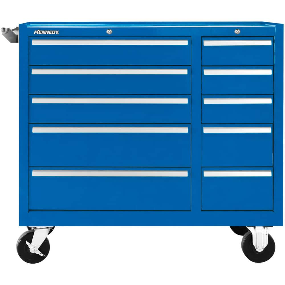 Tool Roller Cabinets, Top Material: Steel , Color: Blue , Overall Depth: 18in , Overall Height: 34.9375 , Overall Width: 39  MPN:310XBL