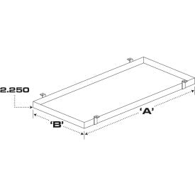 V-Grip Wire Shelving Spill Tray - 36