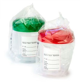 Graduated Specimen Container 4 oz. Sterile Green Screwcap ID Label Polypropylene 250/Pack 5901G