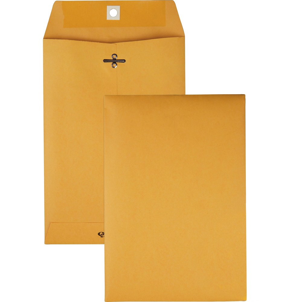 Quality Park Clasp Envelope Clasp (6 1/2in x 9 1/2in), 28 lb,Gummed Kraft, Box Of 100 (Min Order Qty 3) MPN:37863