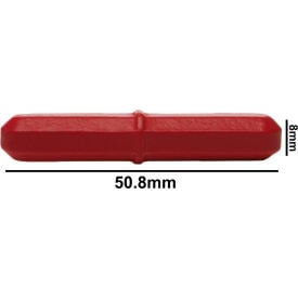 Bel-Art Spinbar Teflon Octagon Magnetic Stirring Bar 50.8 x 8mm Red 371090028