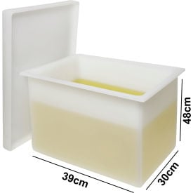 SP Bel-Art Heavy Duty Polyethylene Rectangular Tank with Top Flanges without Faucet 15.25x12x19