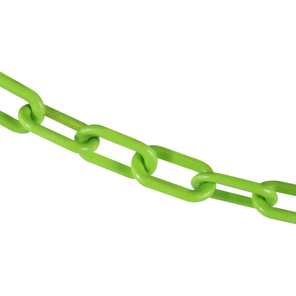 Barrier Rope & Chain, Type: Barrier Chain , Snap End Material: None , Hook Fitting Material: None , Color: Safety Green , Link Type: Straight Link  MPN:50014-10