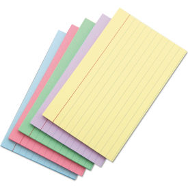 Universal Index Cards 5 x 8 Blue/Salmon/Green/Cherry/Canary 100/Pack 47256