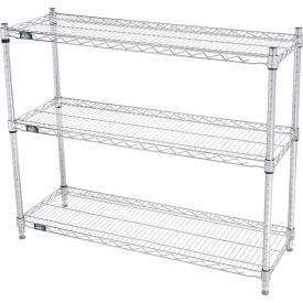 Nexel® 3 Shelf Chrome Wire Shelving Unit Starter 42