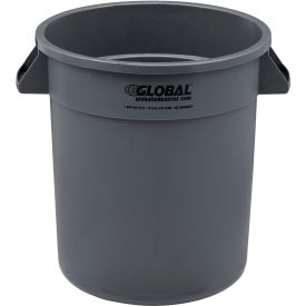 GoVets™ Plastic Trash Can - 10 Gallon Gray 456GY240