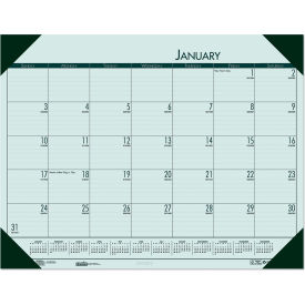 House of Doolittle Recycled EcoTones Woodland Green Monthly Desk Pad Calendar 22 x 17 2024 12471