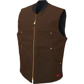 Tough Duck Moto Vest 4 Pockets Cotton/Polyester 2XL Dark Brown WV041-DKBR-2XL