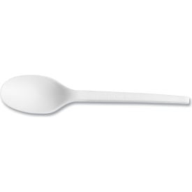 Vegware™ Mediumweight General Purpose Compostable Spoons CPLA White 1000/Carton VW-SP6.5