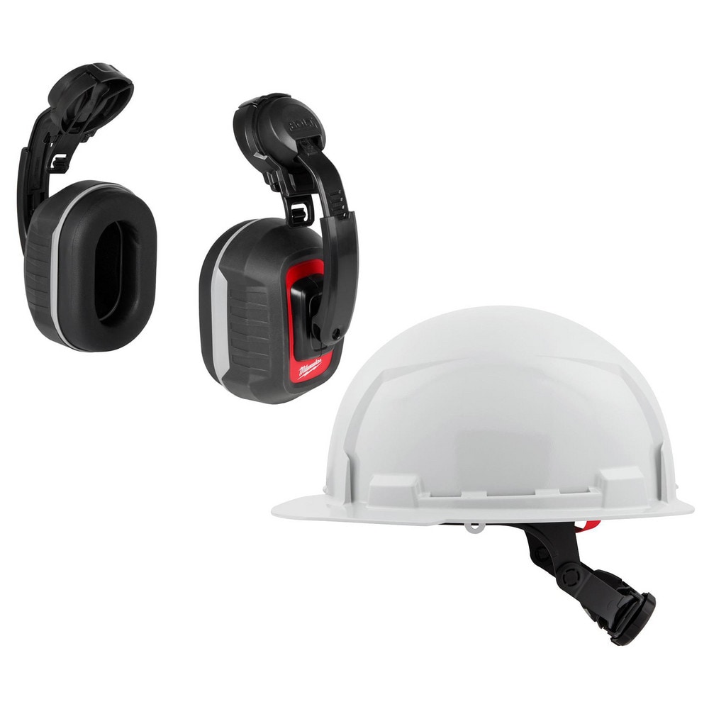 Earmuffs, Earmuff Type: Hard Hat Mounted , Band Position: Hard Hat Cap Mounted , Cushioned or Padded Headband: No , Cup Color: Black , Cup Material: Plastic  MPN:9739162/5963712