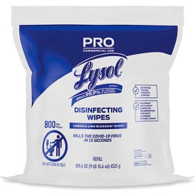 Lysol® Disinfecting Wipes Bucket Lemon & Lime Blossom 800 Wipes/Bag 2 Refill Bags/Carton 19200-99857