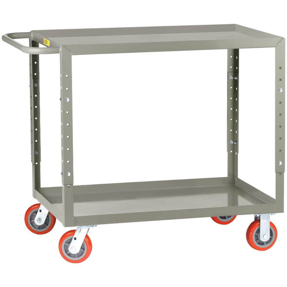 Carts, Cart Type: Welded Service Cart , Caster Type: 2 Rigid, 2 Swivel , Material: Steel , Length (Inch): 54 , Height (Inch): 34  MPN:LGL2448-5PYBKAH