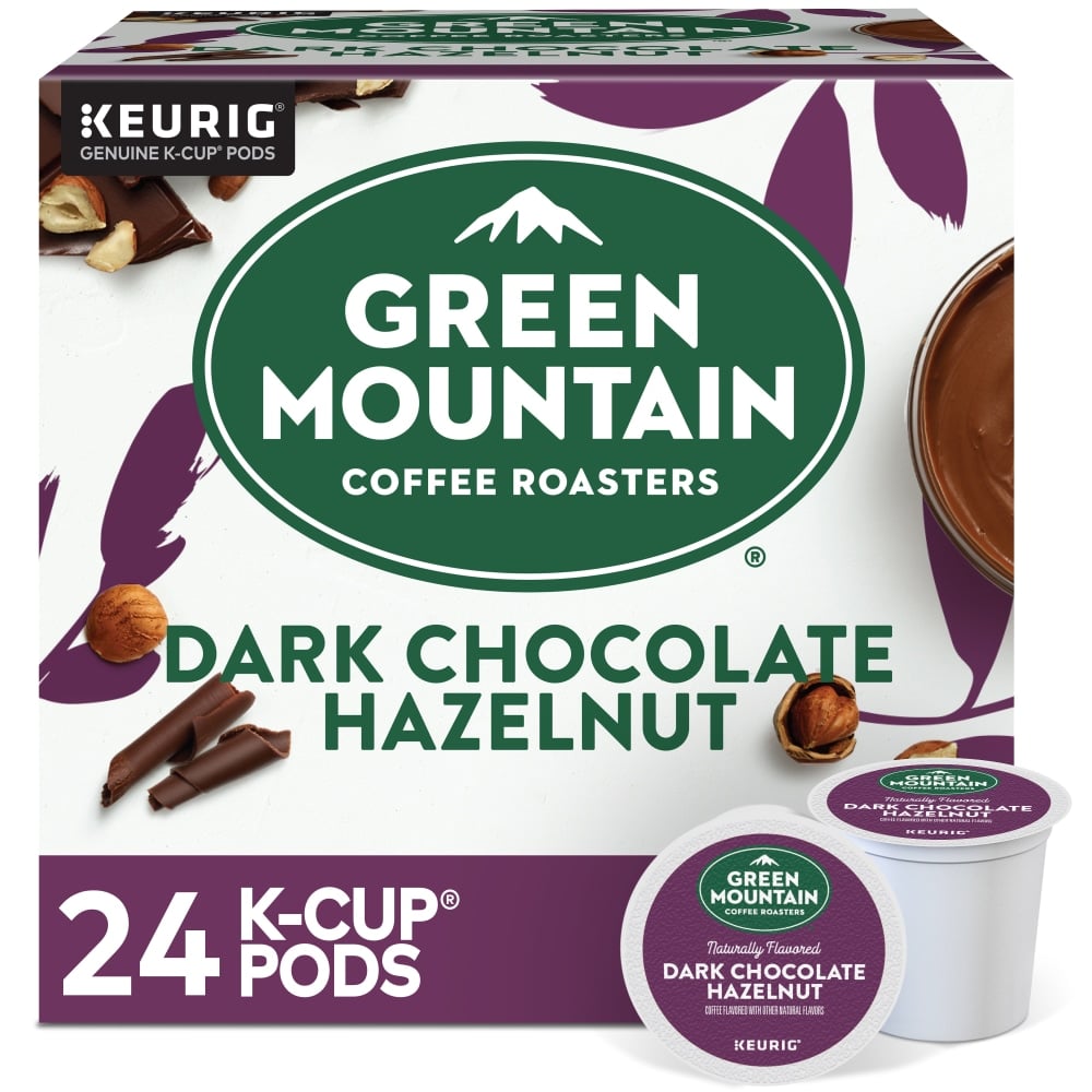 Green Mountain Coffee Single Serve K-Cup Pods, Dark Chocolate Hazelnut, Medium Roast, Pack Of 24 Pods (Min Order Qty 4) MPN:5000373746