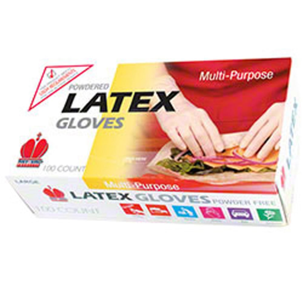 Goldmax Powder-Free Latex Gloves, Large, Natural, Case Of 1,000 (Min Order Qty 11) MPN:1562-1EA