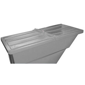 Hinged Lid for 5/8 Cu. Yd. Plastic Self-Dumping Hopper Gray 5/8 LID GRAY