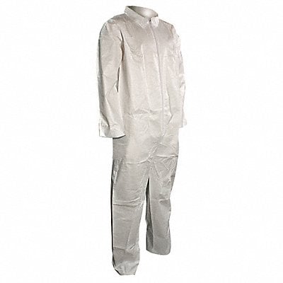 Collared Coveralls White M Straight PK25 MPN:5702M