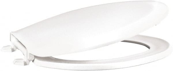 18.11 Inch Long, 1-3/4 Inch Inside Width, Polypropylene, Elongated, Closed Front with Cover, Toilet Seat MPN:1600-001