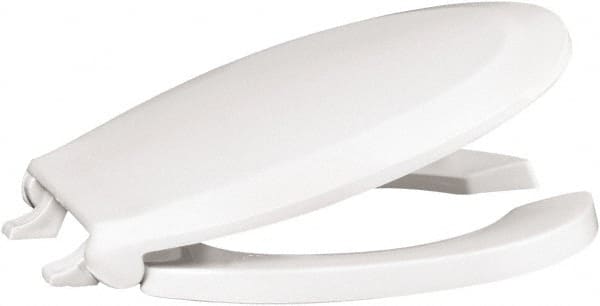 16-3/4 Inch Long, 1-3/4 Inch Inside Width, Polypropylene, Regular, Open Front with Cover, Toilet Seat MPN:460STS-001