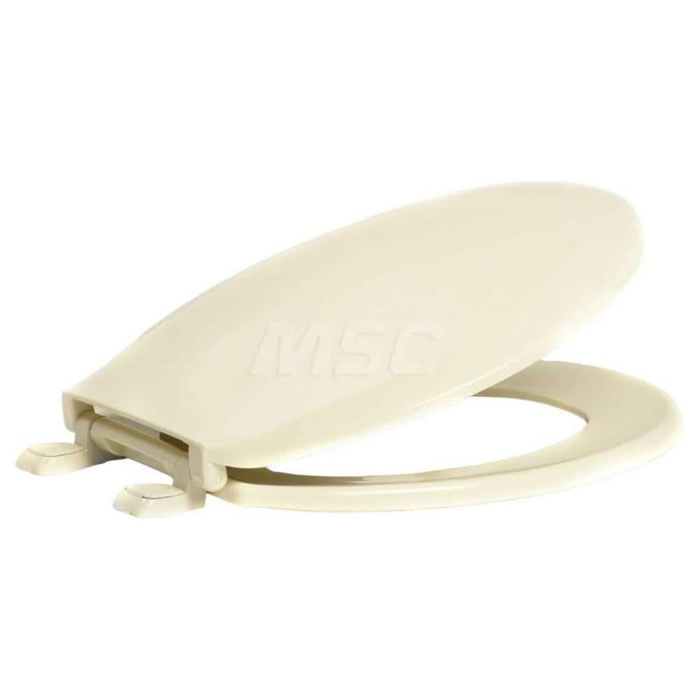 Toilet Seats, Type: Open Front Toilet Seat Less Cover with Self Sustaining Hinges , Style: Round , Material: Plastic , Color: Biscuit  MPN:DS1200-416