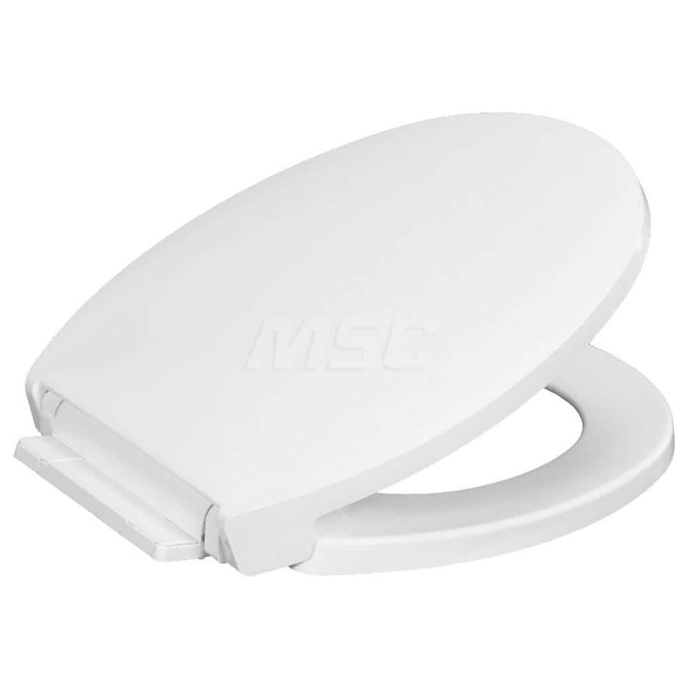 Toilet Seats, Type: Closed Front w/ Cover , Style: Round , Material: Plastic , Color: White , Outside Width: 14-3/8 (Inch) MPN:DS1400SC-001