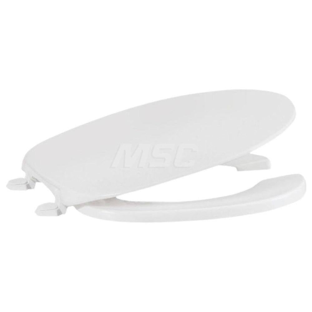 Toilet Seats, Type: Closed Front w/ Lift and Clean , Style: Round , Material: Plastic , Color: White , Outside Width: 14 (Inch) MPN:DS220-001