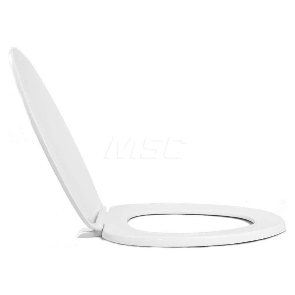 Toilet Seats, Type: Closed Front w/ Cover and Lift Off Hinge , Style: Elongated , Material: Plastic , Color: White , Outside Width: 15 (Inch) MPN:DS600-001