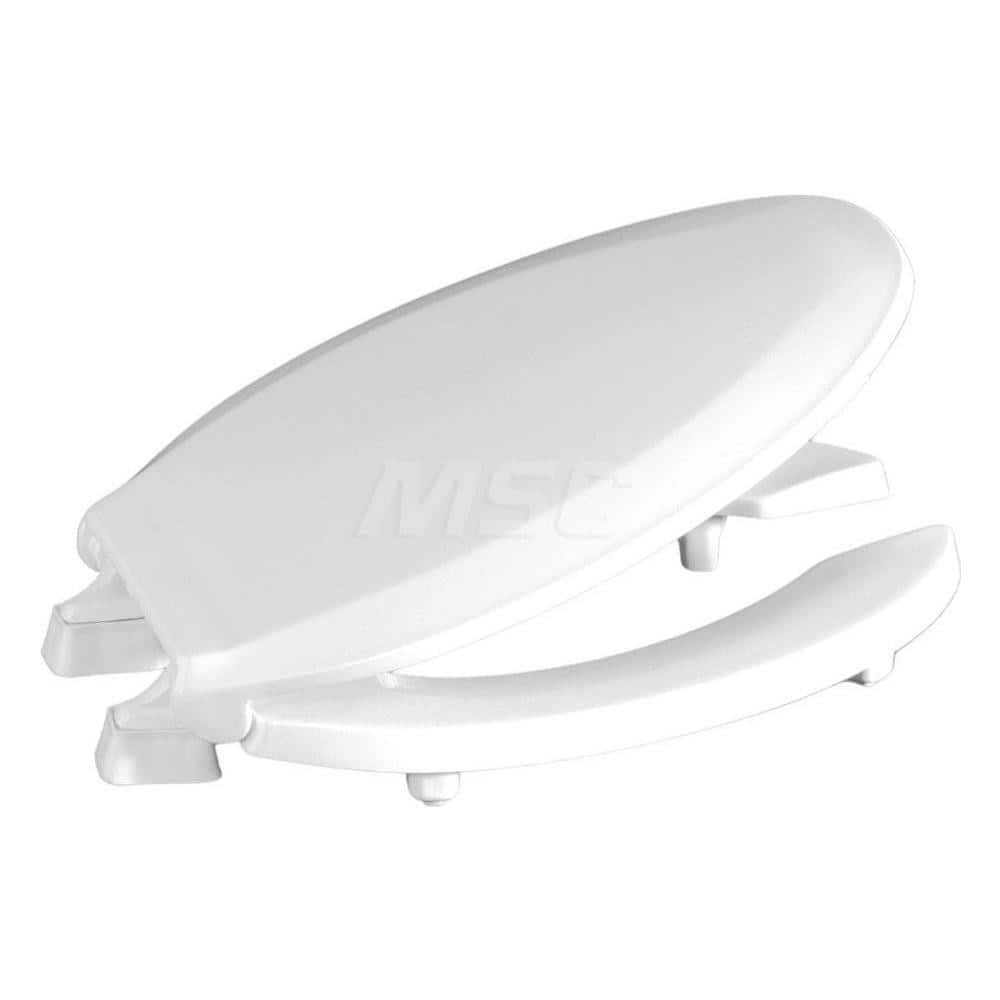 Toilet Seats, Type: Raised w/ Closed Front w/ Cover , Style: Raised Seat , Material: Plastic , Color: White , Outside Width: 14-1/2 (Inch) MPN:DSHL460STS-001