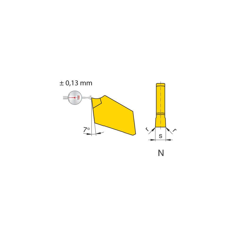 Cut-Off Inserts, Insert Size Code: 2.2 , Insert Material: Carbide , Manufacturer Grade: H216T , Lead Angle Direction: Left Hand , Multi-use Tool: Yes  MPN:70334650