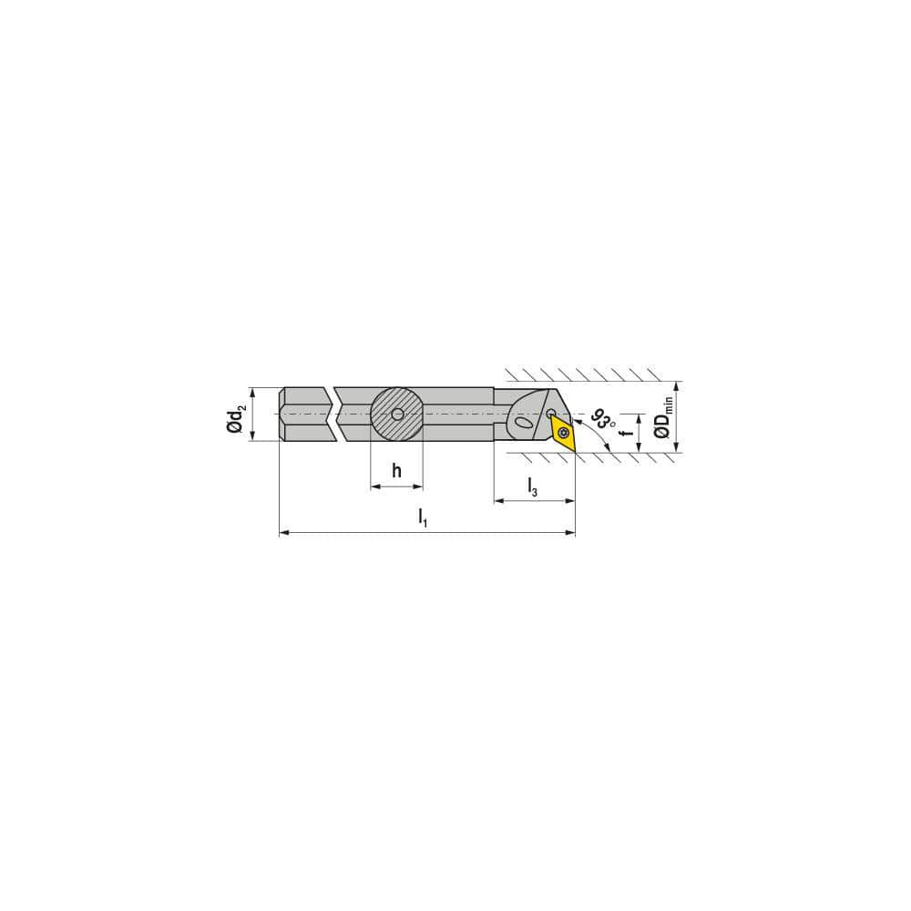 Indexable Boring Bar: S12S SDUCL 2EX, 1-1/4