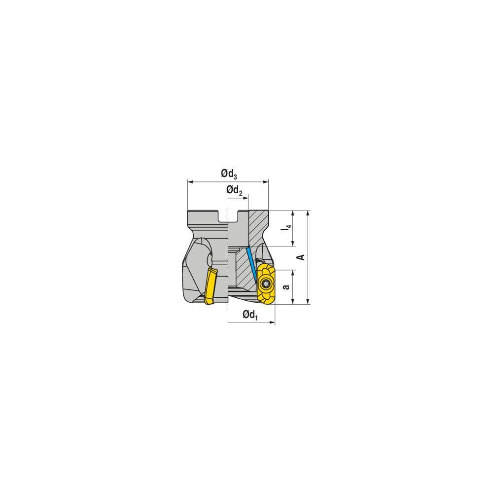 Indexable Square-Shoulder Face Mill:  AHSC.40.R.03-19,  16.0000